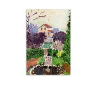 Póster de Henri Matisse Fauvist Famous Painting (El jardín del artista) para habitación, lienzo estético impreso, arte de pared, pintura para decoración del hogar; sin marco; 24 x 36 pulgadas (60 x 90