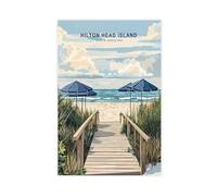 Póster de Hilton Head Island en lienzo, decoración de dormitorio, paisaje, oficina, habitación, regalo, 40 x 60 cm
