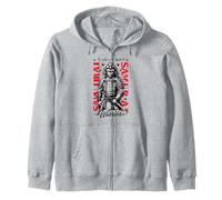 Póster de Historia marcial de Samurai Warrior Bold Ink Sudadera con Capucha