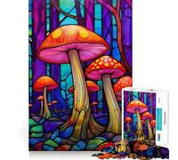 Póster de Hongos psilocibina, Rompecabezas de 1000 Piezas para Adolescentes, Juguete Inteligente y Divertido, Corte preciso, selección de Deseos de Papá Noel 50x75cm