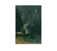 Póster de James Abbott McNeill Whistler Nocturne en negro y dorado, The Falling Rocket, póster de lienzo para pared, impresiones para colgar, decoración del hogar, pósteres de arte de 20 x 30 cm