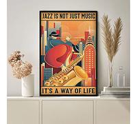 Póster de Jazz is Not Just Music It's A Way of Life, póster de jazz, regalo de música, regalo de cumpleaños, póster de música retro, póster de decoración de regalo de música, póster de decoración de