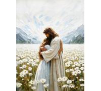 Póster De Jesús Caminando Sobre El Agua, Religión Cristiana, Santa Fe, Arte De Pared, Impresión, Jesús Abraza A Una Mujer, Pintura En Lienzo, Decoración Para Sala De Estar, Tamaño A8 60X90Cm