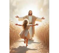 Póster De Jesús Caminando Sobre El Agua, Religión Cristiana, Santa Fe, Arte De Pared, Impresión, Jesús Abraza A Una Mujer, Pintura En Lienzo, Decoración Para Sala De Estar, A10 40X60Cm Sin M