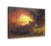 Póster de John Martin de La destrucción de Sodoma y Gomorra de 1852 de John Martin para pared, lienzo decorativo para dormitorio, oficina, habitación, cocina, marco de regalo, 20 x 30 pulgadas