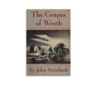Póster de John Steinbeck de The Grapes of Wrath en lienzo para dormitorio, decoración de pared, pósteres artísticos, impresiones artísticas, pintura retro, decoración de pared para el hogar
