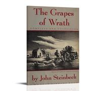 Póster de John Steinbeck de The Grapes of Wrath en lienzo para dormitorio, decoración de pared, pósteres artísticos, impresiones artísticas, pintura retro, decoración de pared para el hogar