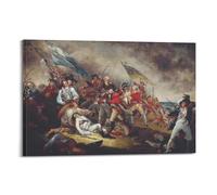 Póster de John Trumbull Painter WorkThe Death of General Warren en la batalla de Bunker's HillArtwork, lienzo y arte de pared, impresión moderna para dormitorio familiar, 60 x 90 cm