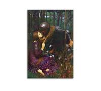 Póster de John William Waterhouse de La Belle Dame Sans Merci, impresión artística para pared, pintura para colgar fotos, decoración de dormitorio familiar, 20 x 30 pulgadas (50 x 75 cm)