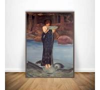 Póster de John William Waterhouse en alta definición, para decoración de paredes, bares, cafeterías, habitaciones y lienzo (70 x 100 cm, sin marco)