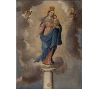 Póster de José Campeche y Jordán: La Virgen del Pilar, obra de arte vintage, 61 x 43 cm (A2)