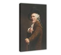 Póster de Joseph Ducreux - Retrato de L'artiste Sous Les Traits D'un Moqueur (meme Funny) para dormitorio, lienzo decorativo para pared, oficina, habitación
