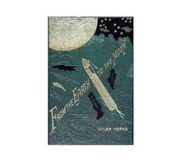 Póster de Julio Verne de la Tierra a la Luna, lienzo decorativo para dormitorio, decoración de pared, oficina, habitación, decoración estética, regalo, 50 x 75 cm