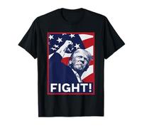 Póster de la bandera de Estados Unidos de Trump Fight! Fist Pump 2024 Camiseta