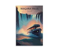 Póster de la ciudad de estilo vintage de las Cataratas del Niágara, atractivo, clásico, impresiones en lienzo para habitación estética de 30 x 45 cm, estilo sin marco, estilo 3