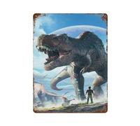 Póster de la evolución de supervivencia del arca del juego, decoración de pared, póster de metal moderno para bar, decoración de bar, 40 x 30 cm
