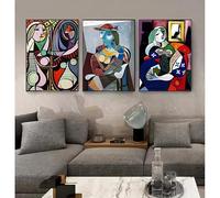Póster de la famosa obra de arte de Pablo Picasso, impresiones en lienzo, pintura abstracta vintage, arte de pared para galería, sala de estar, decoración del hogar (40x60cm-3 piezas)