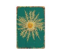 Póster de la Flor del Sol, País Vasco, póster vintage, arte de pared, póster de viaje, placa de metal, cartel cultural vintage, decoración de pared, aluminio, jardín, restaurante, sala de estar, dor