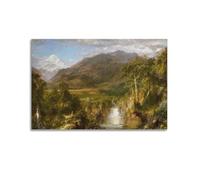 Póster de la iglesia de Corazón de los Andes por Frederic Edwin Church, lienzo impreso, arte de pared para sala de estar, dormitorio, oficina, decoración del hogar, 20 x 30 cm