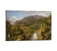 Póster de la iglesia de Corazón de los Andes por Frederic Edwin Church, póster impreso, lienzo impreso, pintura de pared, decoración moderna del hogar, 20 x 30 cm