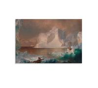Póster de la Iglesia de Frederic Edwin de Los icebergs en lienzo, póster decorativo para pared, decoración moderna, 60 x 90 cm