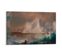 Póster de la Iglesia de Frederic Edwin de Los icebergs, impresión artística fotográfica, lienzo, póster de decoración moderna para el hogar, 40 x 60 cm