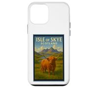 Póster de la Isla de Skye Escocia Highland Cow 50's Carcasa para iPhone 12 mini