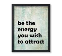 Póster de la Ley de la Atracción,Impresión en Lienzo "Sé la Energía que Deseas Atraer",Arte de Manifestación,Decoración Inspiradora Minimalista para Dormitorio,Salón,Oficina,Arte para Pared Sin Marco