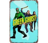 Póster de la película Green Ghost and the Masters of the Stone Retro Funny Metal Tin Sign, decoración de pared para el hogar al aire libre, 8 x 12 pulgadas