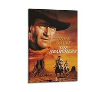 Póster de la película John Wayne para pared, lienzo estético de música y decoración de películas, sala de estar, dormitorio, 30 x 45 cm, estilo marco