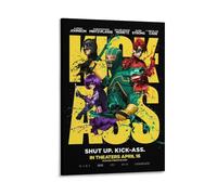 Póster de la película Kick-Ass - Película de superhéroes de comedia oscura sobre adolescentes vigilantes salvando el día (6) obras de arte en lienzo, póster para pared, decoración moderna del hogar