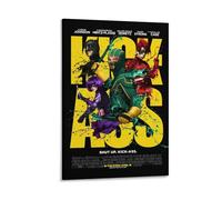 Póster de la película Kick-Ass - Película de superhéroes de comedia oscura sobre adolescentes vigilantes salvando el día (8) póster artístico en lienzo y arte de pared, póster moderno de decoración