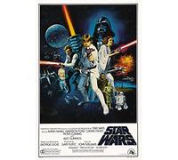 Póster de la película "Star Wars: Episodio IV - A New Hope" (1977, George Lucas) [tamaño A2 42 x 59,4 cm, 42 x 59,4 cm)