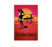 Póster de la película The Endless Summer en lienzo, arte de pared, moderno, familiar, dormitorio, música, película de dibujos animados, 20 x 30 cm, estilo sin marco