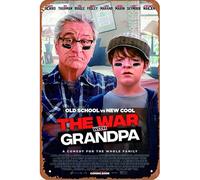 Póster de la película The War with Grandpa Movies & TV Series Poster Tin Sign Vintage Metal Pub Club Cafe Bar Home Wall Art Poster Poster