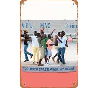 Póster de la película Too Much Stress from My Heart para decoración de pared del hogar, letrero de metal retro, 20 x 30 cm