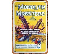 Póster de la película vintage The Monolith Monsters Original Daybill Movie Poster SCI FI Grant Williams Lola Albright Retro of Classic Old Film Poster Metal Sign TV Bar Wall Club Restaurant Man Cave