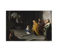 Póster de La presentación de María de Bartolome Esteban Murillo para dormitorio, lienzo decorativo para pared, oficina, habitación, decoración estética, regalo, sin marco, 60 x 91 cm