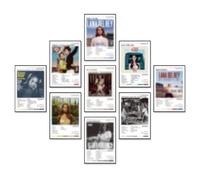 Póster de Lana Del Rey (9 piezas de 8 x 12 pulgadas) para portada de álbum, música, impresiones de papel sin marco, arte de pared, decoración de habitación, estética de Bjork