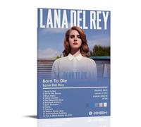 Póster de Lana Del Rey Born To Die - Álbum de música, póster estético para decoración de pared, lienzo vintage, pintura decorativa para sala de estar, dormitorio, 20 x 30 cm, estilo marco