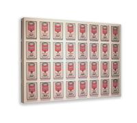 Póster de las 100 mejores pinturas del mundo de las latas de sopa Campbell's de Andy Warhol para estética de habitación, lienzo artístico para pared y marco impreso, 16 x 24 pulgadas