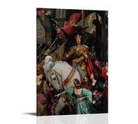 Póster de Las dos coronas de 1900 de Frank Dicksee en lienzo para decoración de pared, impresiones artísticas en obras de arte modernas para sala de estar, baño, dormitorio y hogar, 20 x 30 cm