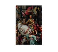 Póster de Las dos coronas de 1900 de Frank Dicksee en lienzo para decoración de pared, impresiones artísticas en obras de arte modernas para sala de estar, baño, dormitorio y hogar, 40 x 60 cm