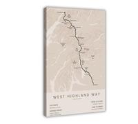 Póster de las rutas escocesas de larga distancia para caminar en 3 lienzos, decoración de dormitorio, paisaje, oficina, habitación, regalo, 24 x 36 pulgadas (60 x 90 cm)