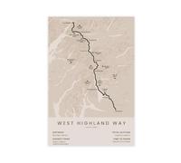 Póster de las rutas escocesas de larga distancia para caminar en 3 lienzos, decoración de dormitorio, paisaje, oficina, habitación, regalo, 16 x 24 pulgadas (40 x 60 cm)