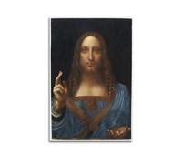 Póster de Léonardo Dá Vínci, Cristo como Salvador Mundi, lienzo decorativo para pared, 30 x 45 cm