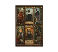 Póster de lienzo con diseño de bosque rural y vida silvestre, decoración de dormitorio, paisaje, oficina, habitación, regalo, 60 x 90 cm