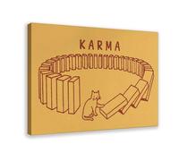 Póster de lienzo con impresión de karma, decoración de dormitorio, paisaje, oficina, habitación, regalo, 20 x 30 cm