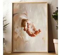 Póster de lienzo con las manos de Jesucristo, arte cristiano, manos de redención, arte de pared minimalista, pintura para decoración del hogar (50x70cm/sin marco)