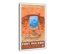 Póster de lienzo con monumento nacional de Fort Pulaski, decoración de dormitorio, paisaje, oficina, habitación, regalo, 40 x 60 cm